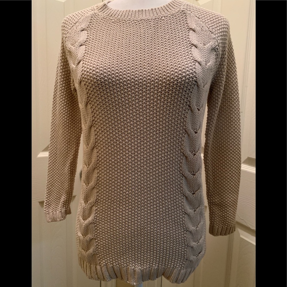 Cynthia Rowley Cable Knit Sweater With Buttons